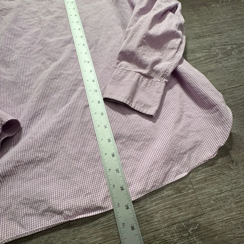 J Crew Shirt Mens M Pink Gingham 2-Ply Cotton Button Heritage Preppy Minimal